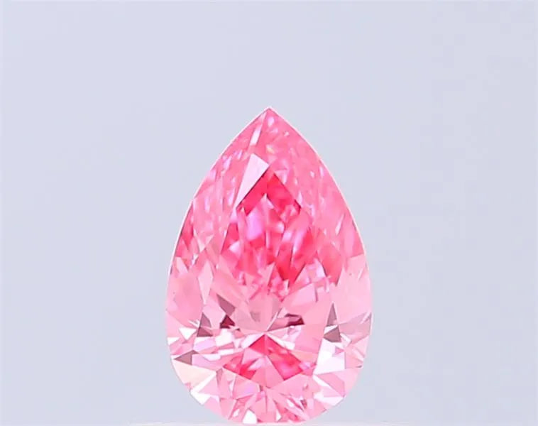 0.53ct Pear Lab Grown Diamond (Colour Fancy Vivid Pink, Clarity VVS2, IGI Certified)