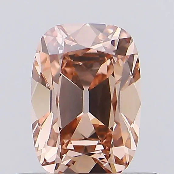 0.55ct Cushion brilliant Lab Grown Diamond (Colour Fancy Light Brown, Clarity VVS2, IGI Certified)