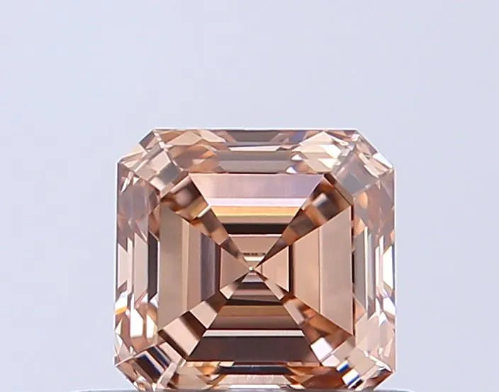 0.59ct Asscher Lab Grown Diamond (Colour Fancy Light Brown, Clarity VVS1, IGI Certified)
