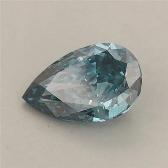 0.63ct Pear Lab Grown Diamond (Colour Fancy Vivid Blue, Clarity VS1, IGI Certified)