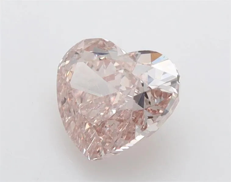 0.70ct Heart Natural Diamond (Colour Fancy Light Pinkish Brown, Clarity VS2, GIA Certified)