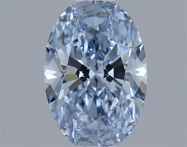 0.83ct Oval Lab Grown Diamond (Colour Fancy Intense Blue, Clarity VS1, IGI Certified)