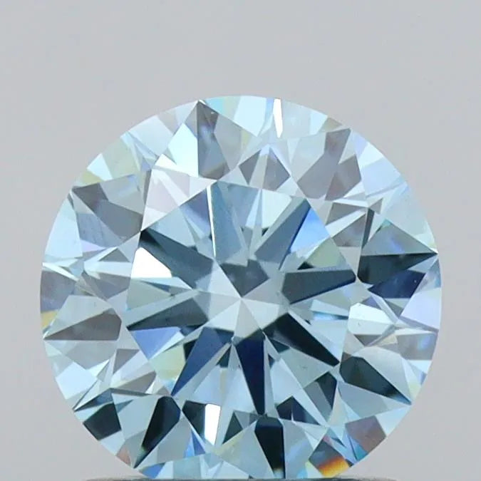 1.00ct Round Lab Grown Diamond (Colour Fancy Intense Blue, Clarity VS1, Cut ID, IGI Certified)