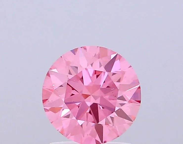 1.00ct Round Lab Grown Diamond (Colour Fancy Vivid Pink, Clarity VS1, Cut ID, IGI Certified)