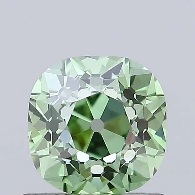1.01ct Cushion modified Lab Grown Diamond (Colour Fancy Vivid Green, Clarity VS1, IGI Certified)