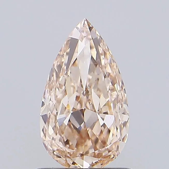1.01ct Pear Lab Grown Diamond (Colour Fancy Light Pinkish Brown, Clarity VS2, IGI Certified)