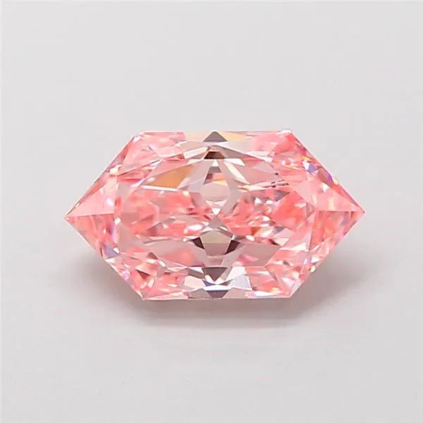 1.02ct Hexagonal Lab Grown Diamond (Colour Fancy Vivid Pink, Clarity VS1, IGI Certified)