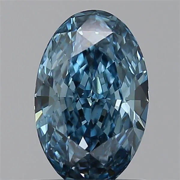 1.04ct Oval Lab Grown Diamond (Colour Fancy Vivid Blue, Clarity VVS2, IGI Certified)