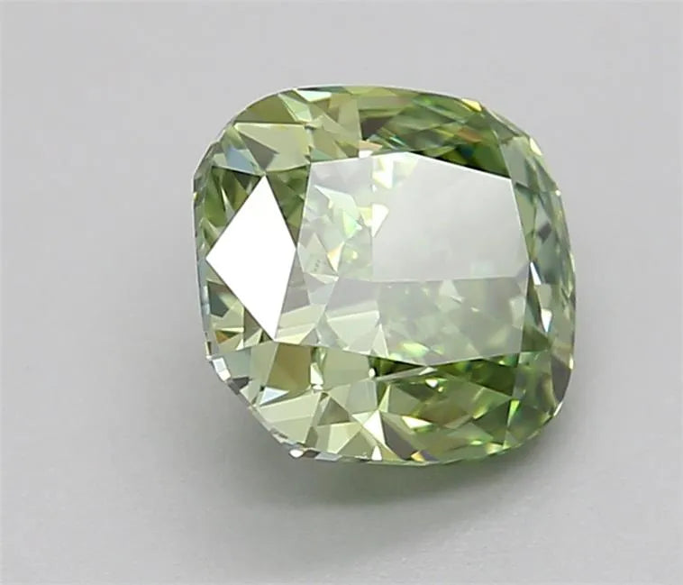 1.05ct Cushion modified Lab Grown Diamond (Colour Fancy Vivid Green, Clarity VVS1, IGI Certified)