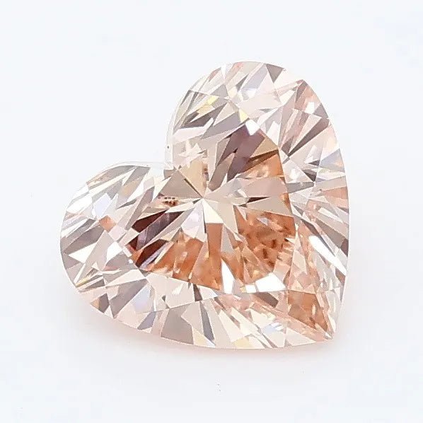 1.07ct Heart Lab Grown Diamond (Colour Fancy Intense Brownish Pink, Clarity VVS2, IGI Certified)