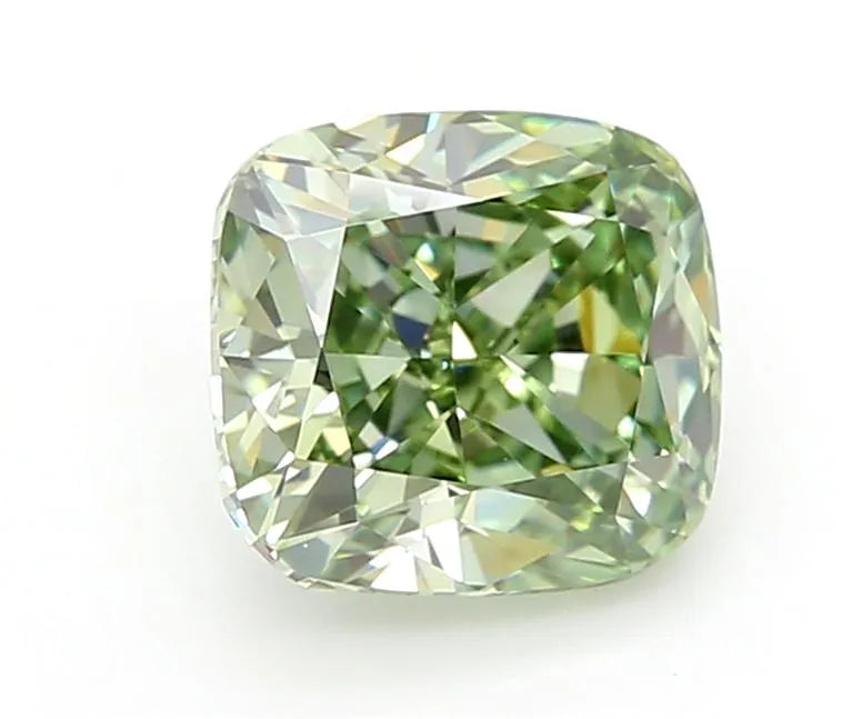 1.08ct Cushion modified Lab Grown Diamond (Colour Fancy Vivid Green, Clarity VVS1, IGI Certified)