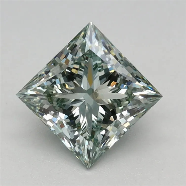 1.09ct Princess Lab Grown Diamond (Colour Fancy Intense Green, Clarity VS1, IGI Certified)