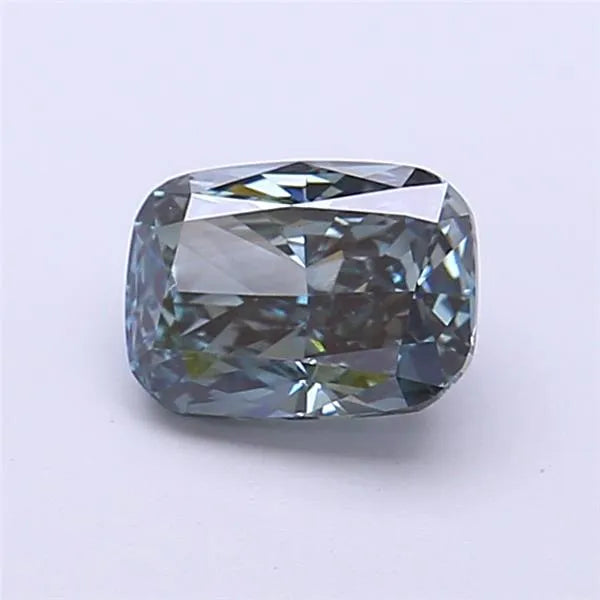 1.10ct Cushion modified Lab Grown Diamond (Colour Fancy Intense Greenish Blue, Clarity VS1, IGI Certified)