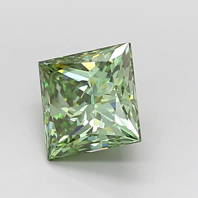 1.20ct Princess Lab Grown Diamond (Colour Fancy Vivid Green, Clarity VS1, IGI Certified)