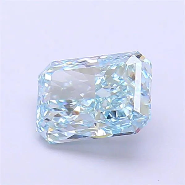 1.26ct Radiant Lab Grown Diamond (Colour Fancy Vivid Blueish Green, Clarity VVS2, IGI Certified)