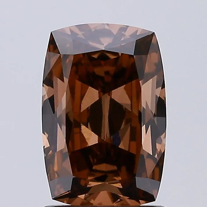 1.35ct Cushion modified Lab Grown Diamond (Colour Fancy Brown, Clarity VVS2, IGI Certified)