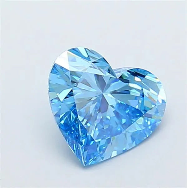 1.35ct Heart Lab Grown Diamond (Colour Fancy Vivid Blue, Clarity VS1, IGI Certified)