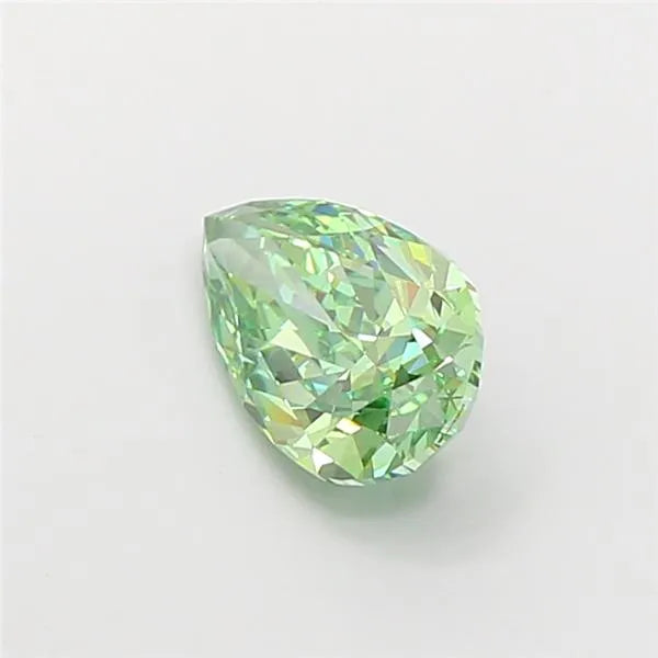 1.36ct Pear Lab Grown Diamond (Colour Fancy Vivid Green, Clarity VVS2, IGI Certified)