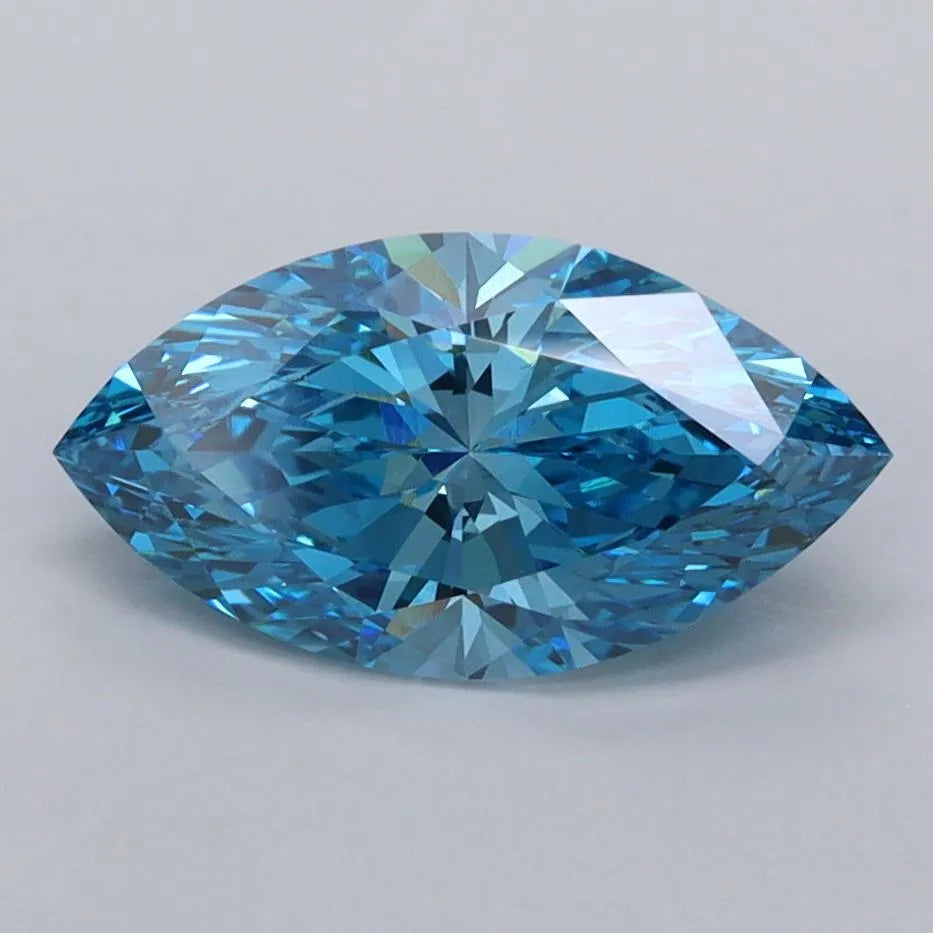 1.50ct Marquise Lab Grown Diamond (Colour Fancy Vivid Blue, Clarity VS1, IGI Certified)