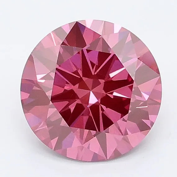 1.50ct Round Lab Grown Diamond (Colour Fancy Vivid Pink, Clarity VS1, Cut ID, IGI Certified)