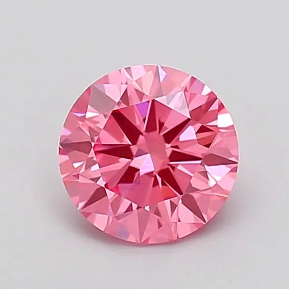 1.50ct Round Lab Grown Diamond (Colour Fancy Vivid Pink, Clarity VVS2, Cut EX, IGI Certified)