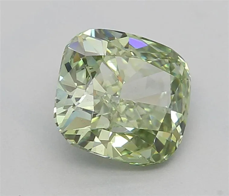 1.51ct Cushion modified Lab Grown Diamond (Colour Fancy Vivid Green, Clarity VS2, IGI Certified)