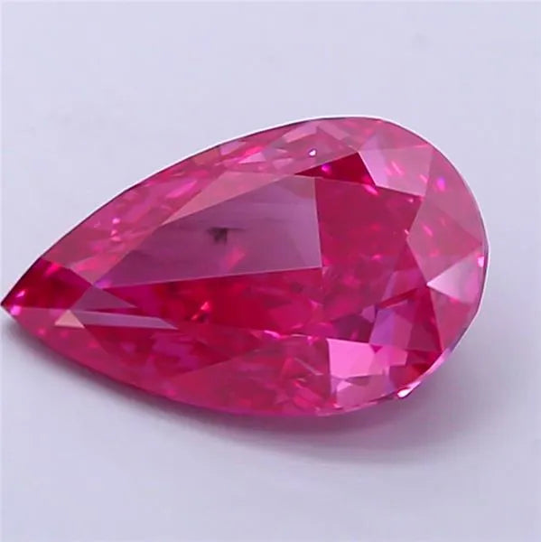 1.54ct Pear Lab Grown Diamond (Colour Fancy Vivid Pink, Clarity VS2, IGI Certified)