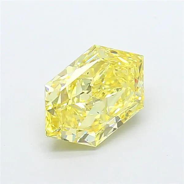 1.55ct Hexagonal Lab Grown Diamond (Colour Fancy Intense Yellow, Clarity VS2, IGI Certified)
