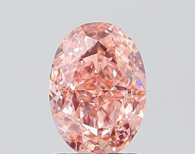 1.55ct Oval Lab Grown Diamond (Colour Fancy Vivid Pink, Clarity VS2, IGI Certified)
