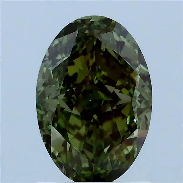 1.61ct Oval Lab Grown Diamond (Colour Fancy Vivid Green, Clarity VS1, IGI Certified)