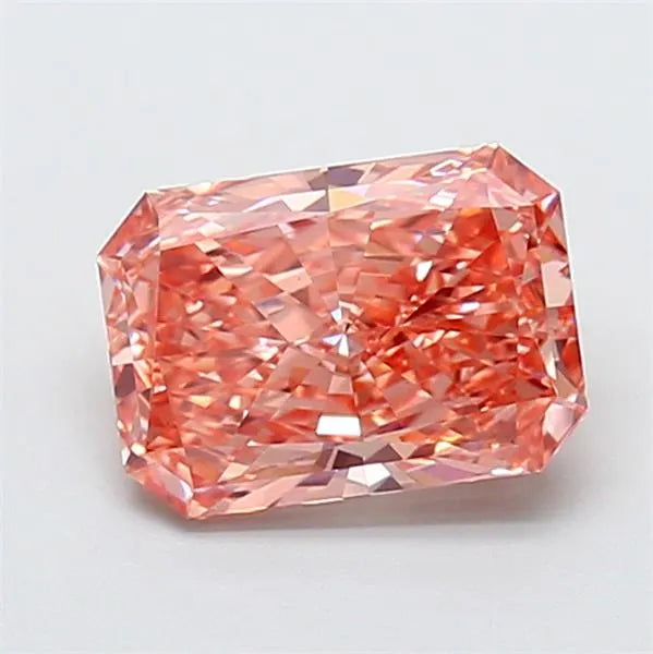 1.68ct Radiant Lab Grown Diamond (Colour Fancy Vivid Brownish Pink, Clarity VS1, IGI Certified)