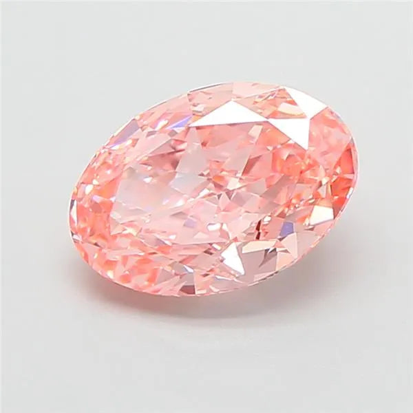 1.71ct Oval Lab Grown Diamond (Colour Fancy Vivid Pink, Clarity VVS2, IGI Certified)