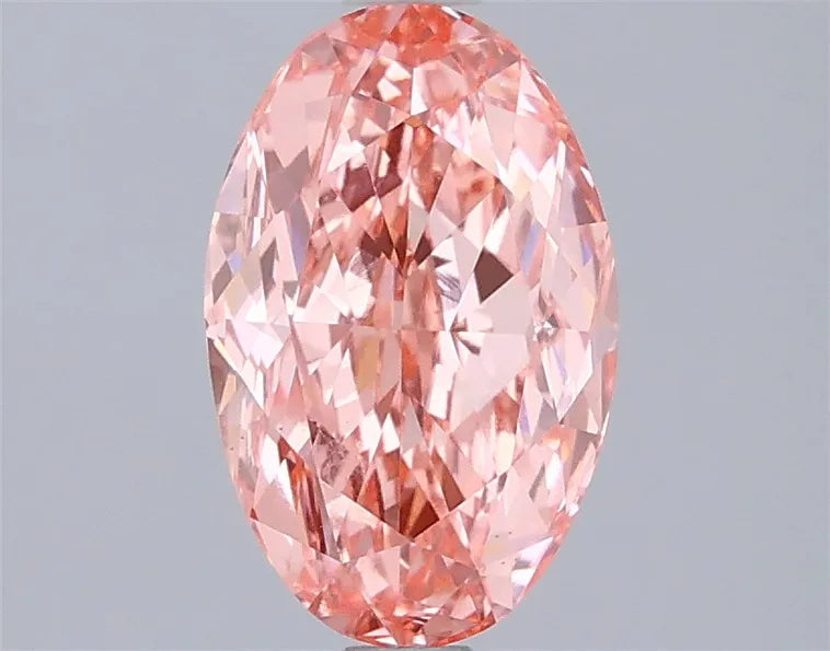 1.84ct Oval Lab Grown Diamond (Colour Fancy Vivid Pink, Clarity VS1, IGI Certified)