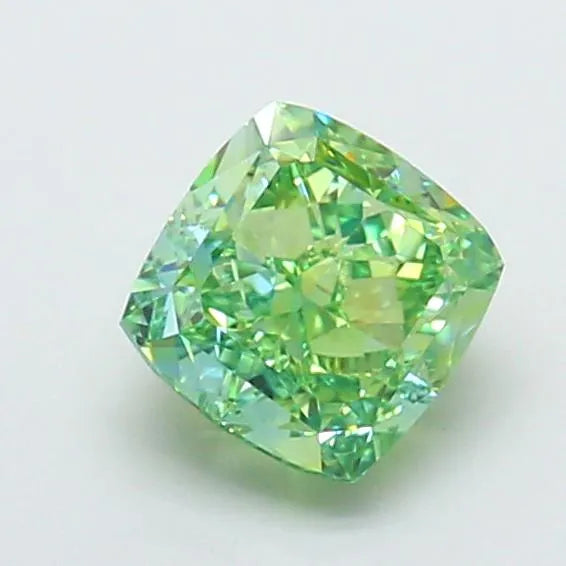 1.94ct Cushion modified Lab Grown Diamond (Colour Fancy Vivid Green, Clarity VVS1, IGI Certified)
