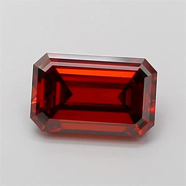 2.00ct Emerald Lab Grown Diamond (Colour Fancy Deep Orange, Clarity VS2, IGI Certified)