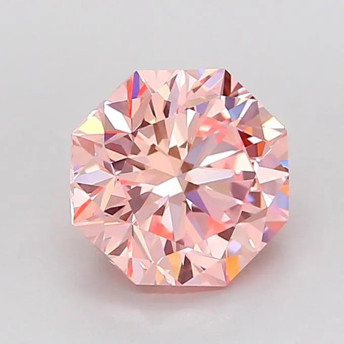 2.00ct Octagonal Lab Grown Diamond (Colour Fancy Intense Pink, Clarity VS1, IGI Certified)