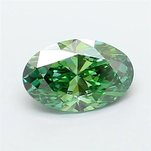 2.00ct Oval Lab Grown Diamond (Colour Fancy Vivid Green, Clarity VS2, IGI Certified)