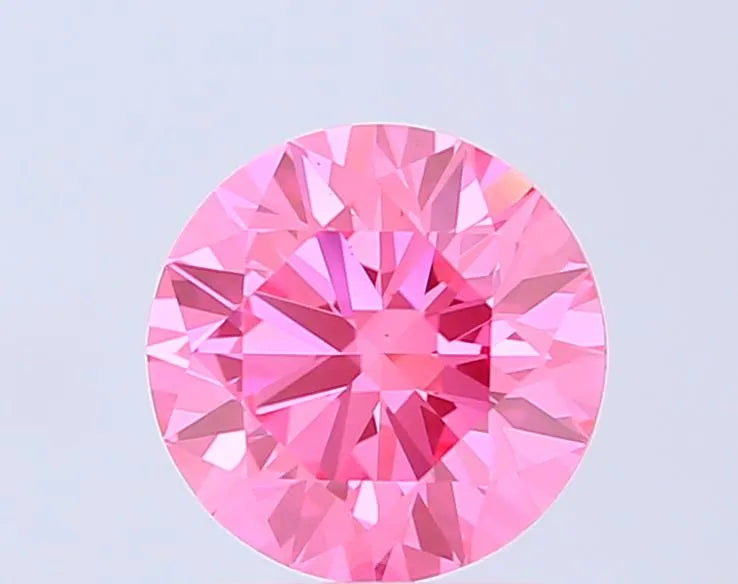 2.00ct Round Lab Grown Diamond (Colour Fancy Vivid Pink, Clarity VS1, Cut ID, IGI Certified)