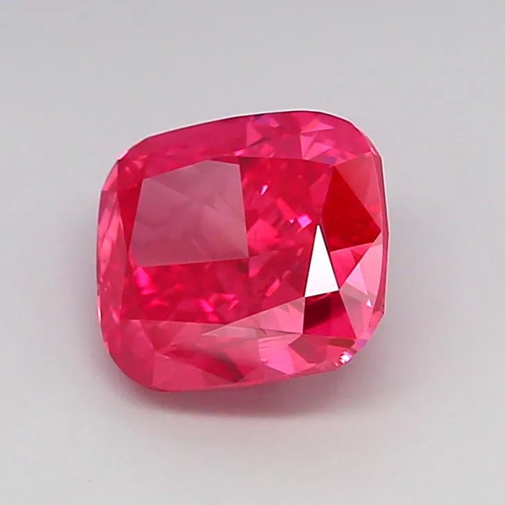 2.01ct Cushion modified Lab Grown Diamond (Colour Fancy Vivid Pink, Clarity VS2, IGI Certified)