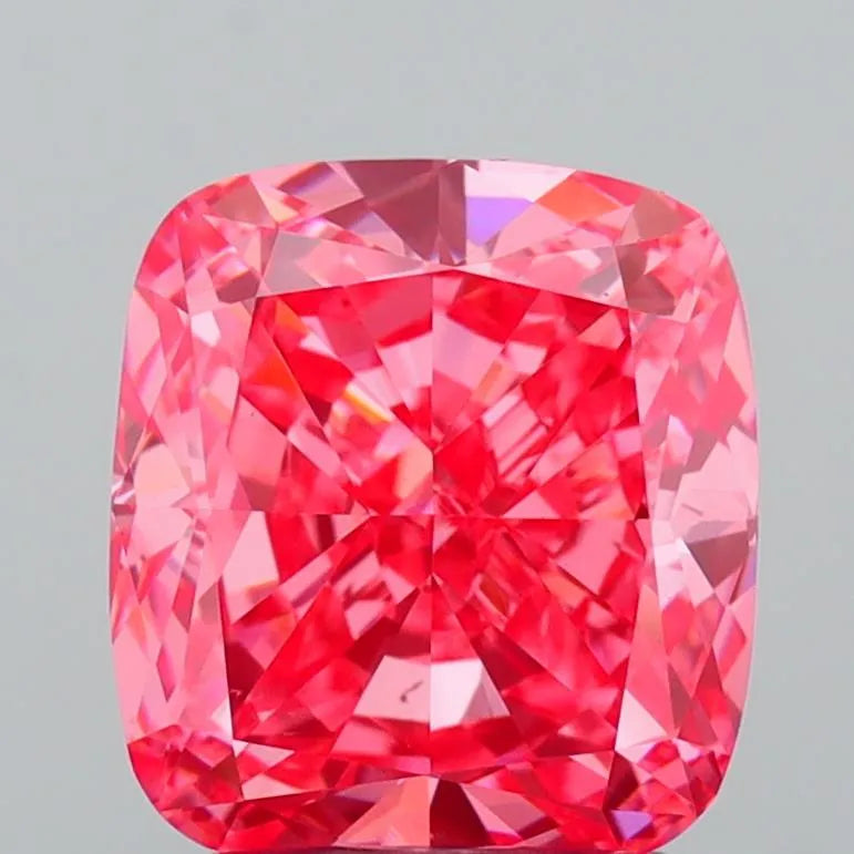 2.01ct Cushion modified Lab Grown Diamond (Colour Fancy Vivid Pink, Clarity VVS2, IGI Certified)