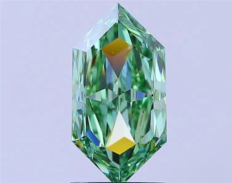 2.01ct Hexagonal Lab Grown Diamond (Colour Fancy Vivid Green, Clarity VS1, IGI Certified)