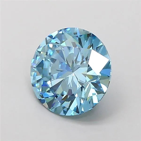 2.02ct Round Lab Grown Diamond (Colour Fancy Vivid Blue, Clarity VS1, Cut ID, IGI Certified)