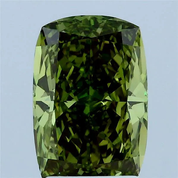 2.05ct Cushion modified Lab Grown Diamond (Colour Fancy Vivid Green, Clarity VS1, IGI Certified)