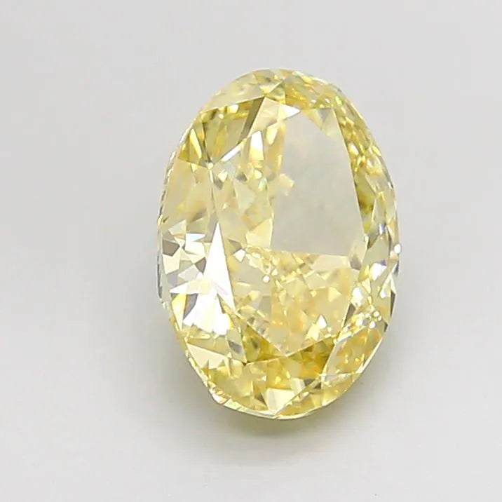2.06ct Oval Lab Grown Diamond (Colour Fancy Intense Yellow, Clarity VVS2, IGI Certified)