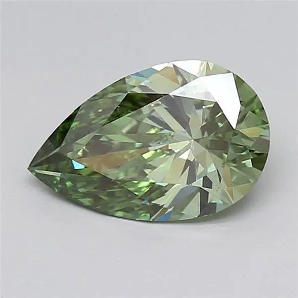 2.06ct Pear Lab Grown Diamond (Colour Fancy Vivid Green, Clarity VS1, IGI Certified)