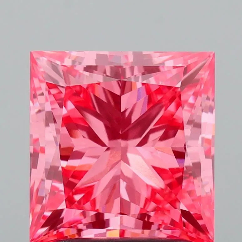 2.07ct Princess Lab Grown Diamond (Colour Fancy Vivid Pink, Clarity VVS2, IGI Certified)
