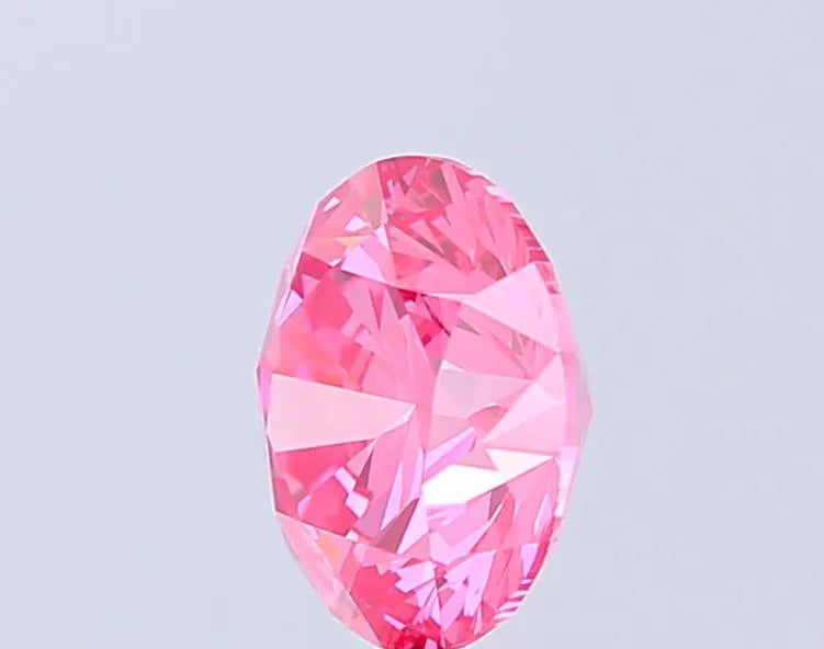 2.07ct Round Lab Grown Diamond (Colour Fancy Vivid Pink, Clarity VVS2, Cut ID, IGI Certified)