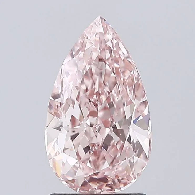 2.08ct Pear Lab Grown Diamond (Colour Fancy Intense Brownish Pink, Clarity VS1, IGI Certified)