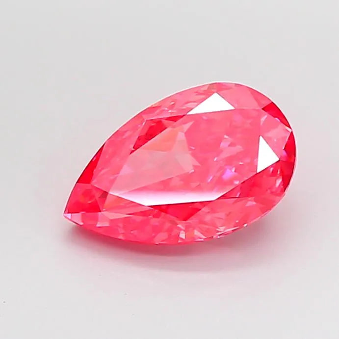 2.10ct Pear Lab Grown Diamond (Colour Fancy Vivid Pink, Clarity VVS2, IGI Certified)