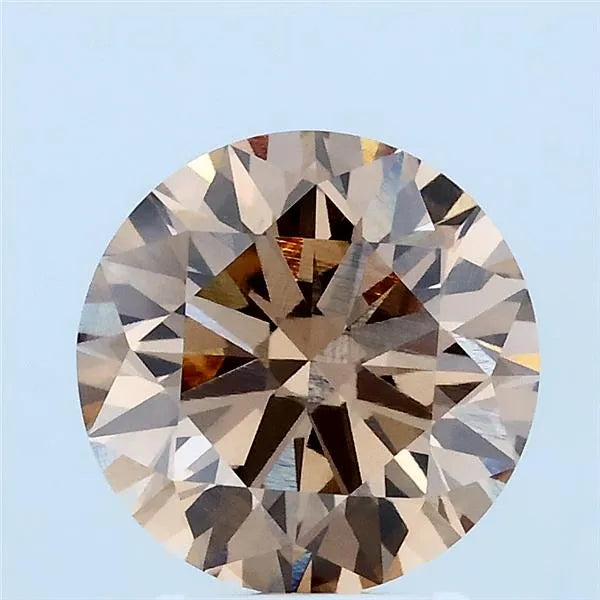 2.10ct Round Lab Grown Diamond (Colour Fancy Brown, Clarity VS1, Cut ID, IGI Certified)